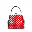 Sac rockabilly rouge  pois fermoir clic clac  - BANNED