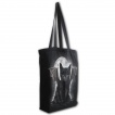 Sac shopping en toile à chat noir à ailes et dents de vampire