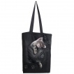 Sac shopping en toile à empreintes de pattes et poche chaton