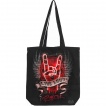 Sac shopping en toile LIVE LOUD avec main signe rock