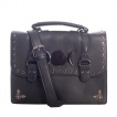 Sac style cartable noir rivet  lune 