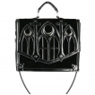 Sacoche noire style cathédrale à croix et croissants de lune - RESTYLE