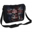 Sacoche rock pour ordinateur portable avec tête de mort sur drapeau Union Jack