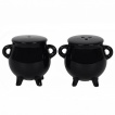 Salière + poivrière noires chaudron