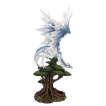 Grande figurine dragon de glace sur un arbre (56 cm)