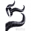 Serre-tte gothique noir  cornes de dmone graves - Restyle