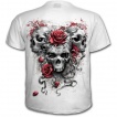 T-shirt blanc homme  roses et cranes dchirs