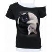 T-shirt débardeur 2en1 à chats Yin et Yang