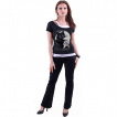 T-shirt débardeur 2en1 à chats Yin et Yang
