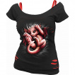 T-shirt dbardeur (2en1) femme gothique  bb dragon