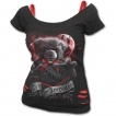 T-shirt (2en1) femme gothique  ours vampire en peluche 