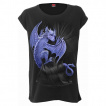 T-shirt femme avec dragonnet s'accrochant au tissu