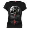T-shirt femme  crane de sang faon pleine lune