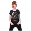 T-shirt femme à crane de sang façon pleine lune