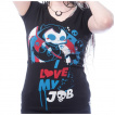 T-shirt femme à faucheuse mignonne I LOVE MY JOB - Cupcake Cult