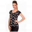 T-shirt femme goth-rock Banned à chauve-souris - Blanc