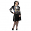T-shirt femme gothique à col large avec femme enchaînée et vitrail