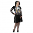 T-shirt femme gothique  col large avec femme enchane et vitrail