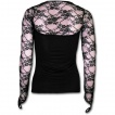 T-shirt femme gothique à dentelle