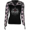 T-shirt femme gothique à dentelle