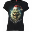 T-shirt femme gothique  grincheux grimaant de Noel