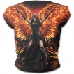 T-shirt femme gothique  mancherons avec ange de feu