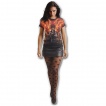 T-shirt femme gothique à mancherons avec ange de feu