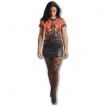 T-shirt femme gothique  mancherons avec ange de feu