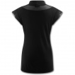 T-shirt femme gothique à mancherons avec rose de la mort sur tribal
