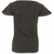 T-shirt femme gothique à mancherons avec tête de mort et symbole tribal ensanglanté