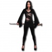 T-shirt femme gothique  manches amples avec bouche de vampire