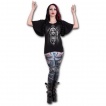 T-shirt femme gothique à manches voilées avec religieuse à stigmate