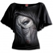 T-shirt femme gothique manches voilées à