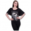 T-shirt femme gothique manches voilées à