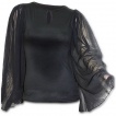 T-shirt femme gothique noir lgant  manches voiles