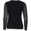 T-shirt femme gothique transparent et riveté à manches longues