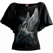 T-Shirt femme  manche kimono Licorne Aile avec collier de crnes