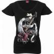 T-shirt femme noir avec guitare