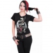 T-shirt femme noir avec guitare