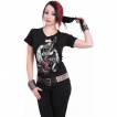 T-shirt femme noir avec guitare 