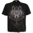 T-shirt gothique homme avec loup et attrape-rêves amérindien