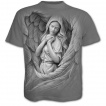 T-shirt gothique homme gris avec vierge Marie  ailes d'ange