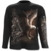 T-shirt gothique homme  manches longues avec aigle, fleur de lys et crane