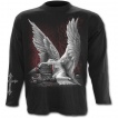 T-shirt gothique homme  manches longues avec ange pleurant son amour defunt
