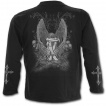 T-shirt gothique homme à manches longues avec ange sur pentagramme