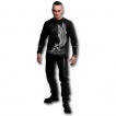 T-shirt gothique homme à manches longues avec ange sur pentagramme