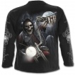 T-shirt gothique homme  manches longues avec biker squelette et moto dmoniaque