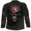 T-shirt gothique homme  manches longues avec crane grav de symboles