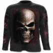 T-shirt gothique homme  manches longues avec crane grav de symboles