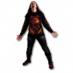 T-shirt gothique homme à manches longues avec dragon flamboyant